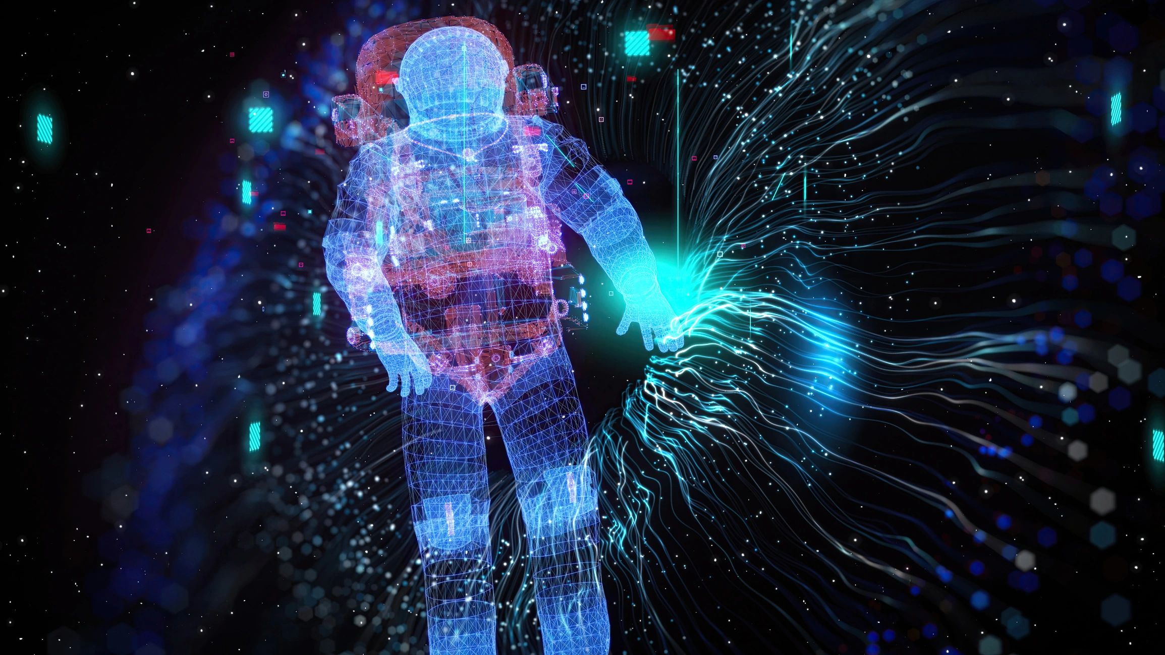 Abstract AI research visualization